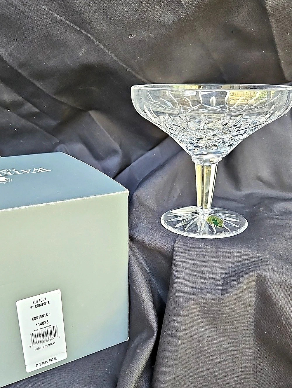Vintage Waterford Suffolk 6" Compote Crystal Clear